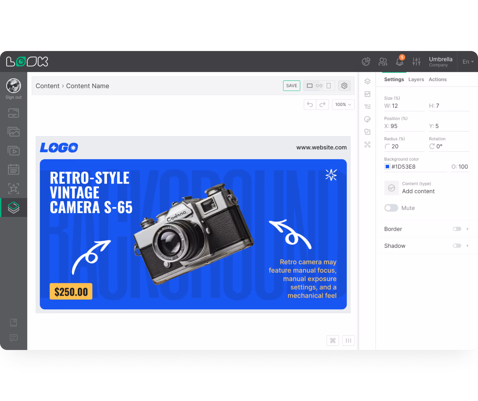 Feature Screenshot template